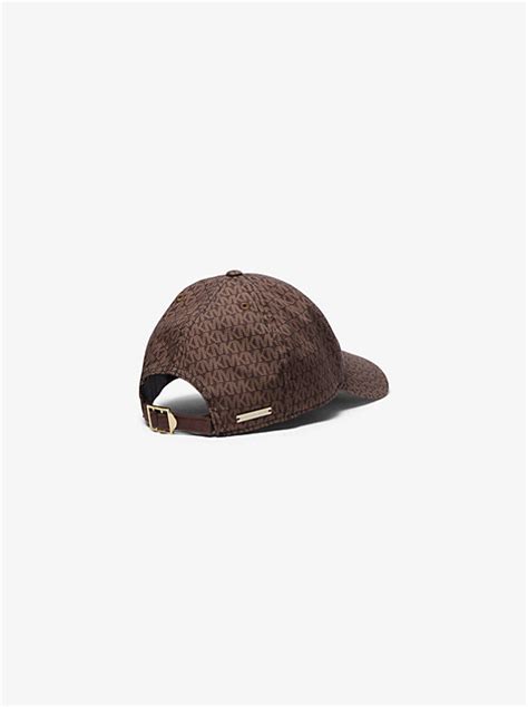 michael kors logo print stretch cotton baseball cap|Michael Kors MK Signature Hat Logo Print Stretch Cotton .